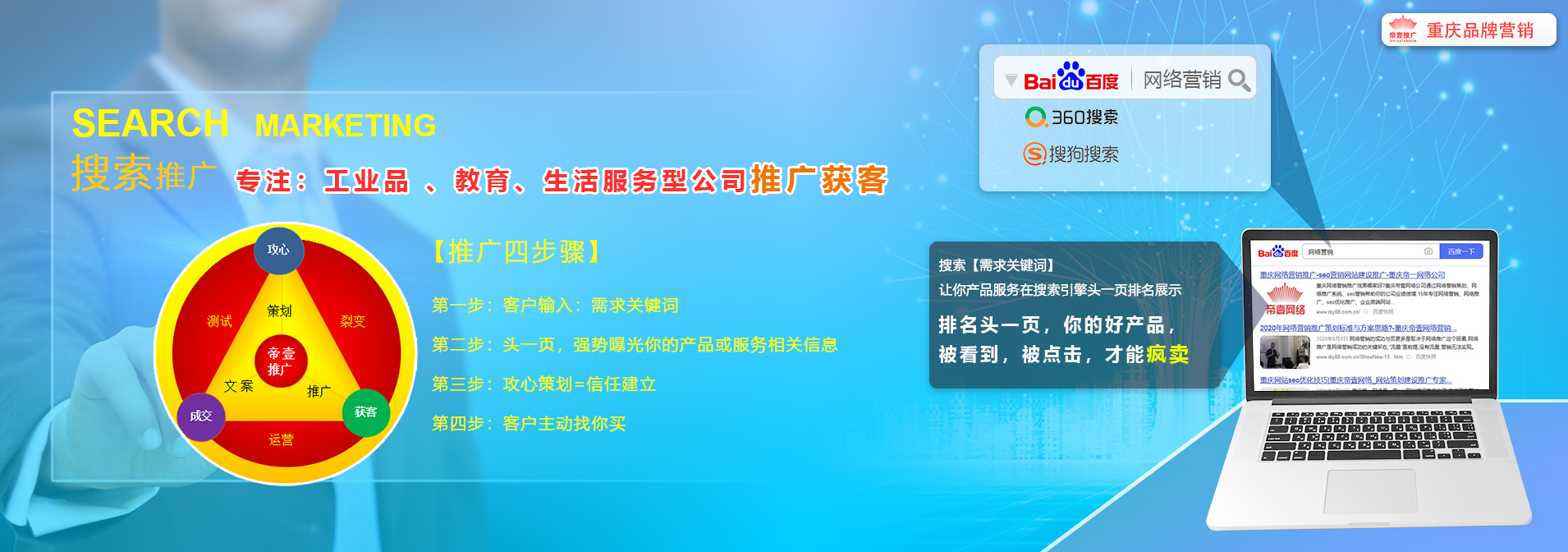 專注工業品、教育、生活服務類公司百萬流量獲客